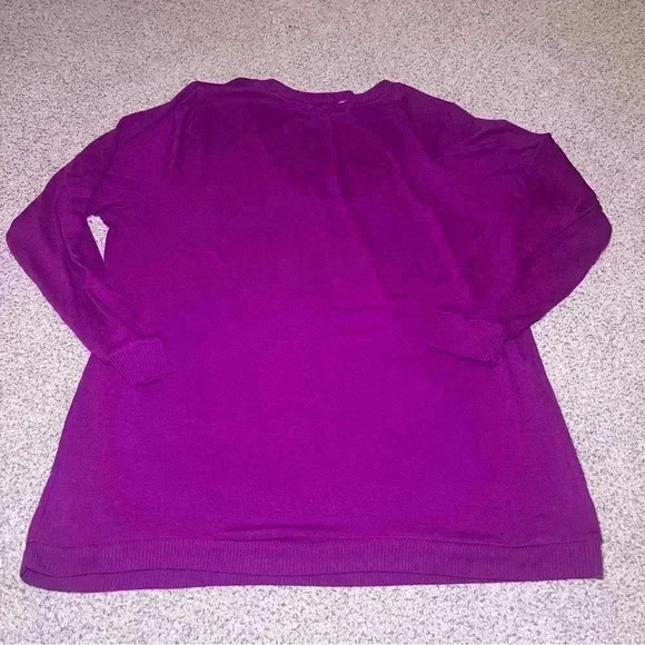 French Laundry Plus Purple Sweater Womens 2X 22W/24W Lace Bead Sequins - Picture 5 of 7